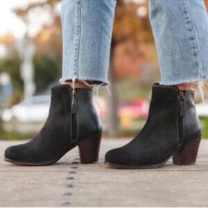ROAN by Bed|Stu Boots Womens 6.5 Gray LINA Mix Leather Side Zip Ankle Booties